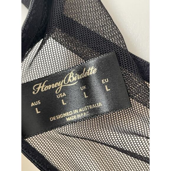 Honey Birdette Bra Emily Strappy Cross Front Sheer Mesh Lingerie - Picture 16 of 16